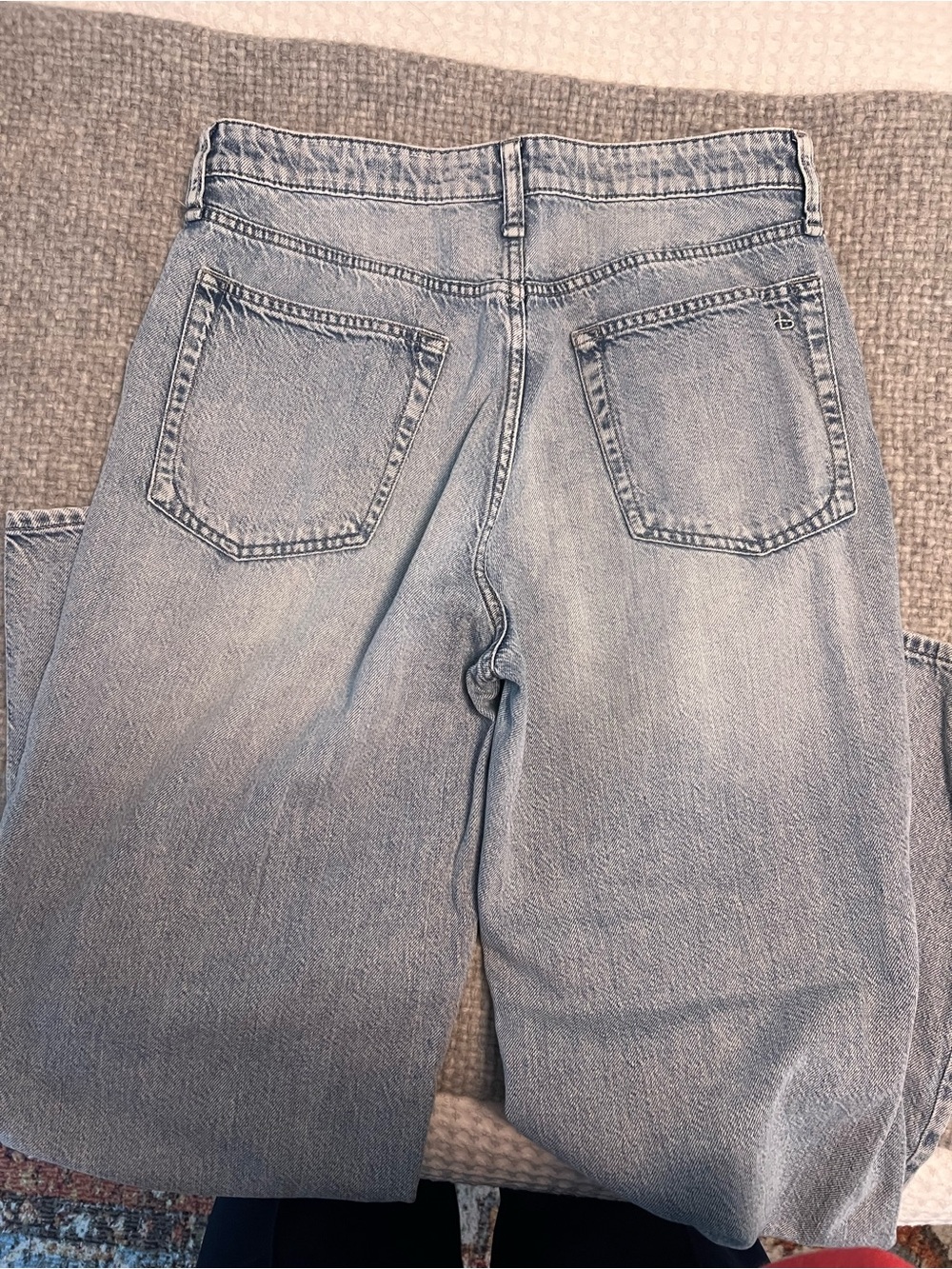 rag & bone cloud Lori Light Blue Wide-Leg Jeans - Picture 5 of 7